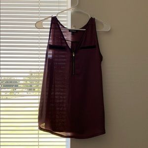 Express purple sleeveless blouse